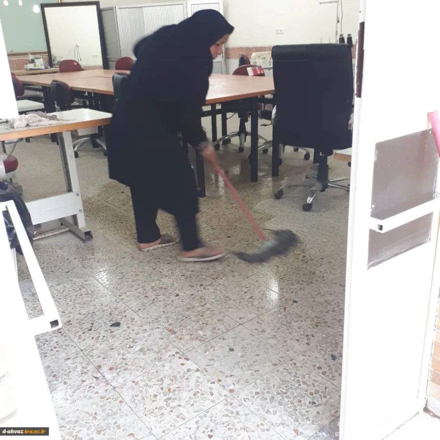 آماده سازی آموزشکده فنی و حرفه ای دختران اهواز ؛جهت برگزاری کلاس درس ها به صورت حضوری 3