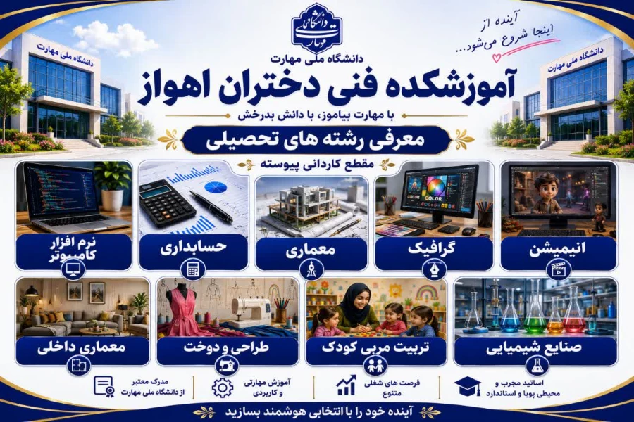 رشته های مقطع کاردانی پیوسته